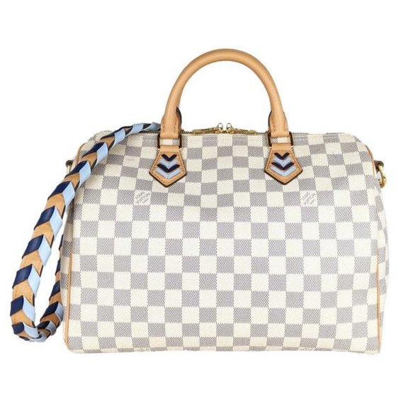 Louis Vuitton Handbags - Louis Vuitton Blue Braided Speedy Bandouliere 30 Satchel